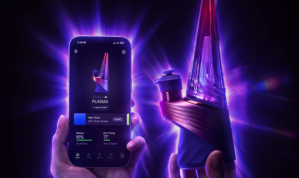 puffco app firmware demo with the peak pro plasma e-rig