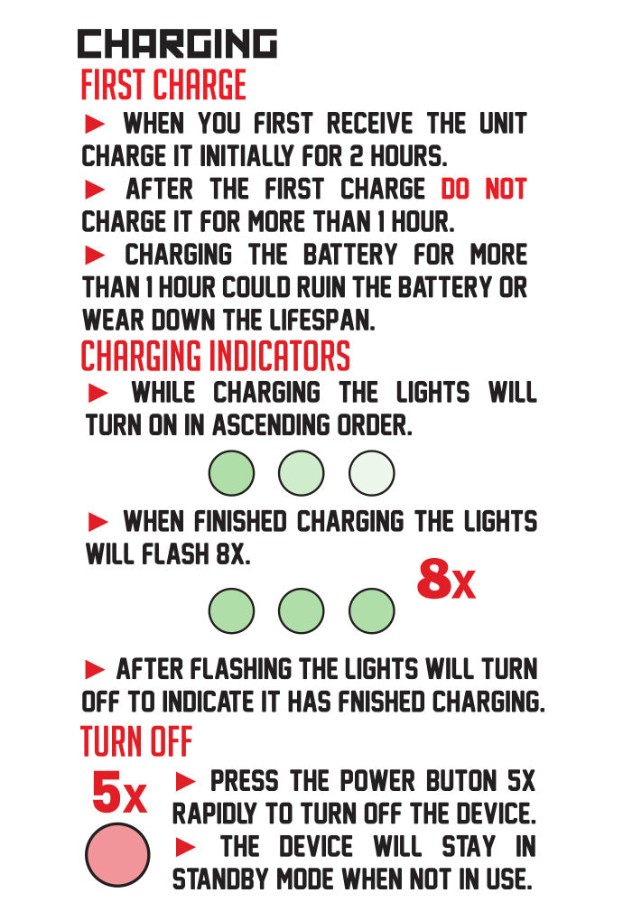 charging the UNI max on white background