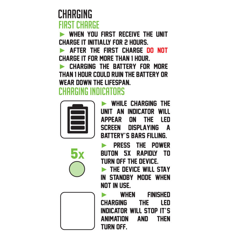 Charging the Exxus Mini Plus on white background