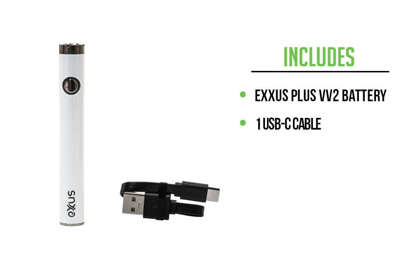Included with the Exxus Plus VV 2.0 on white background