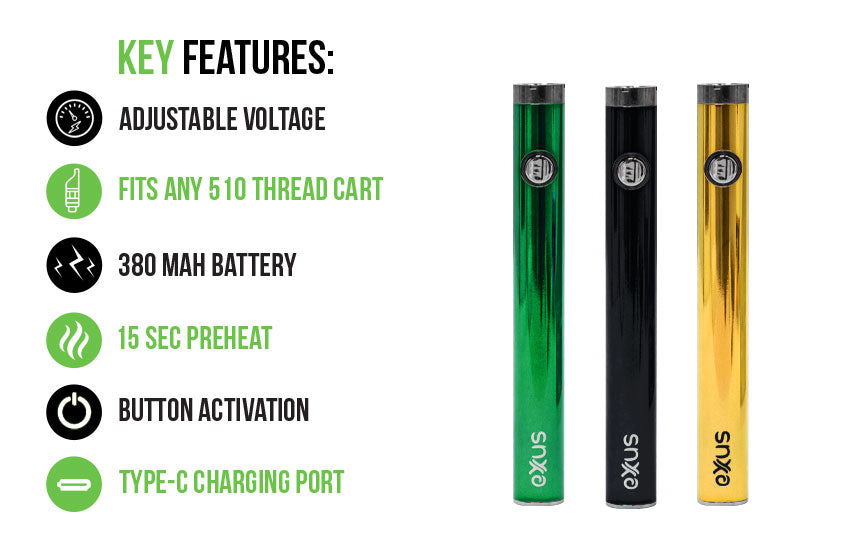 Key features for the Exxus Slim VV 2.0 on white background