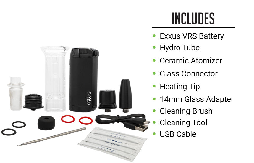 What's included with the Exxus VRS on white background