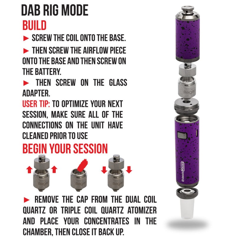 Wulf Evolve Maxxx Dab Rig Mode setup on white background