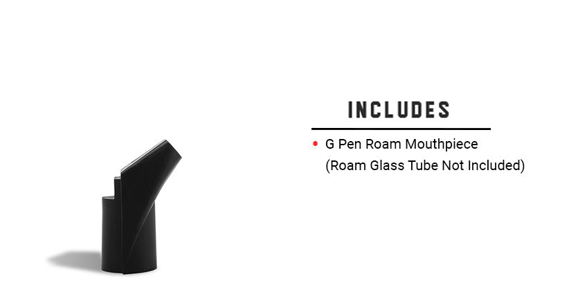 What's included with the G Pen Roam Mouthpiece on white background.