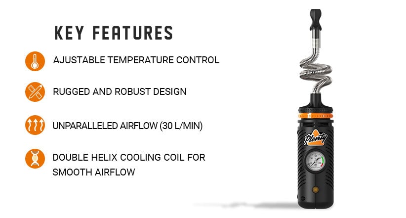 Key Features for the Storz and Bickel Plenty on white background