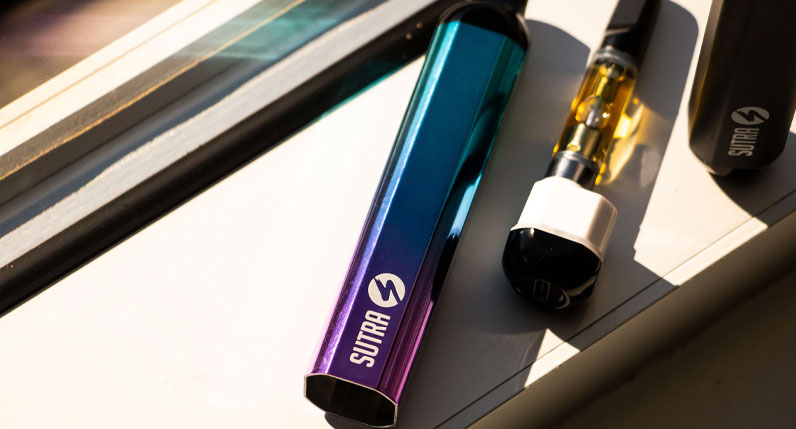 Sutra SILO in windowsill next to cartridge insert