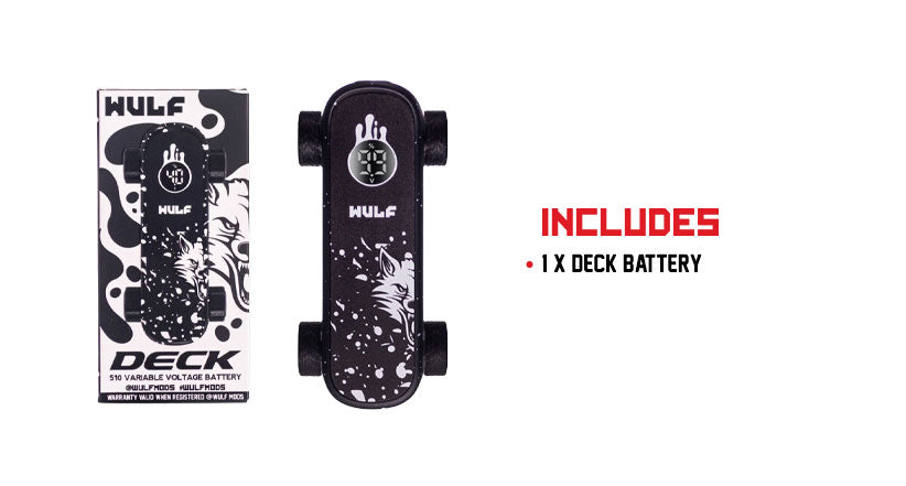 WULF Deck box contents: one Deck battery