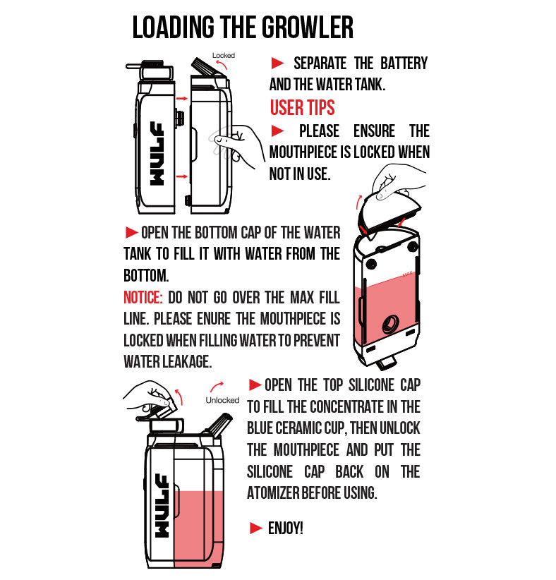 how to load wulf growler instructions white background