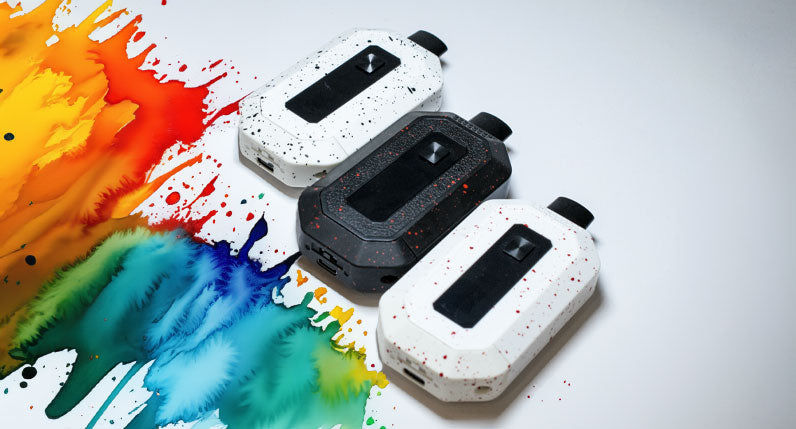 Wulf Recon 4G resting on white surface with paint splatters