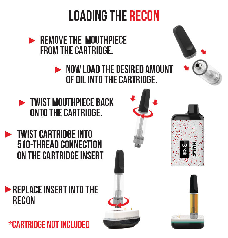 how to load cartridge for the Wulf Recon on white background