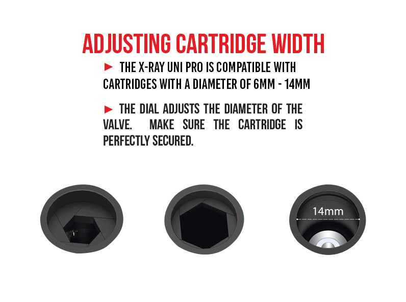 Adjusting Cartridge Width for the Wulf X-Ray UNI Pro