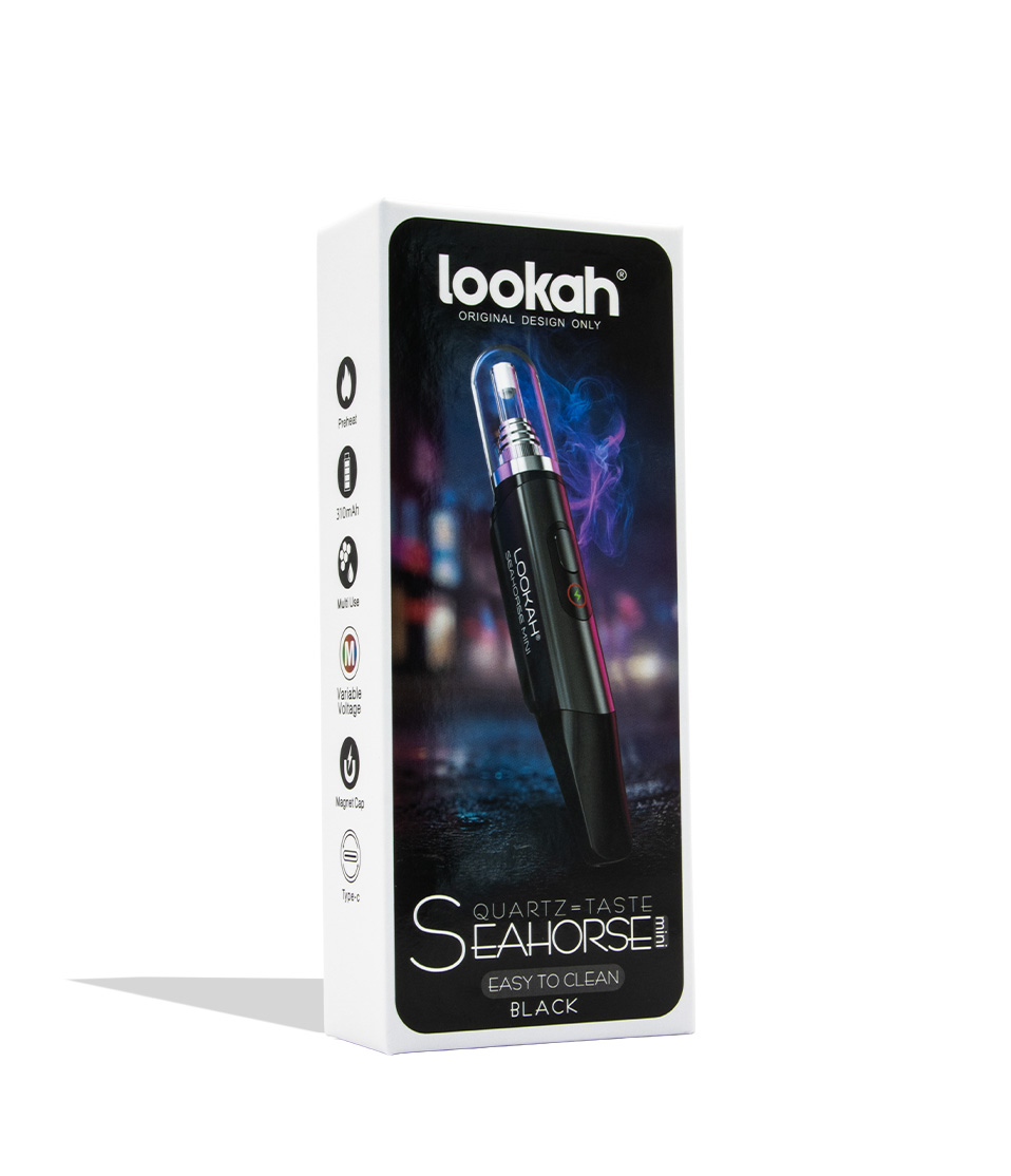 Lookah Seahorse Mini Electric Nectar Collector black packaging on white background