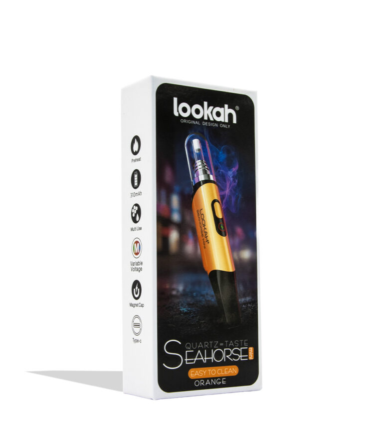 Lookah Seahorse Mini Electric Nectar Collector orange packaging on white background
