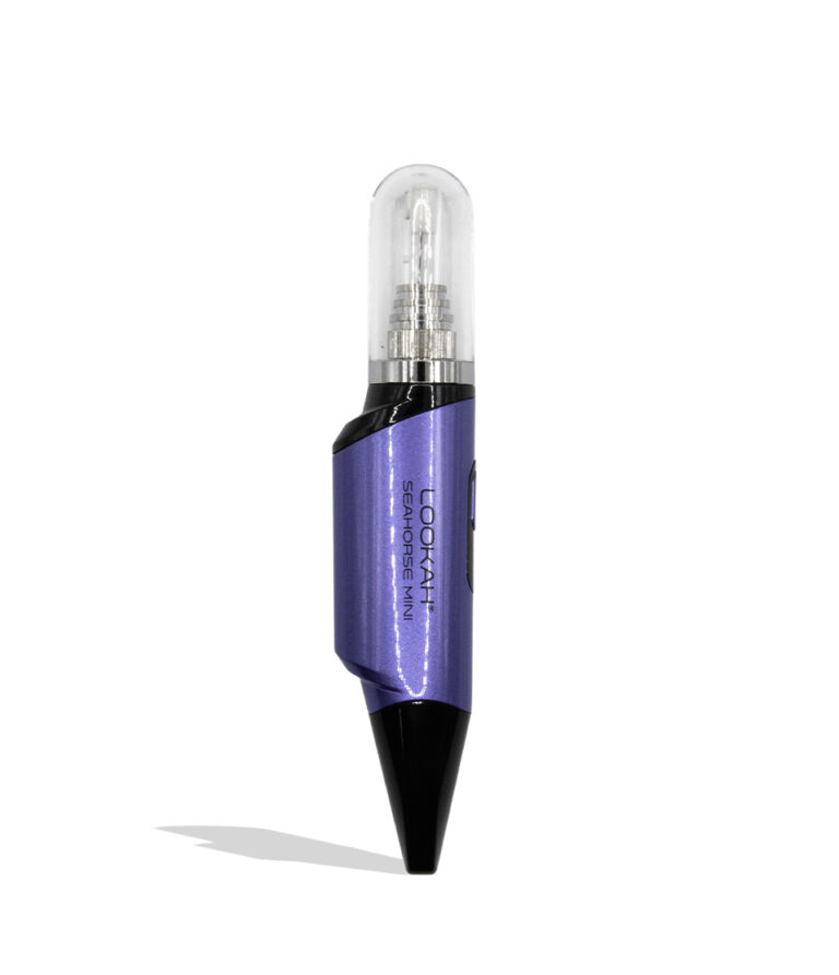 Lookah Seahorse Mini Electric Nectar Collector Purple on white background