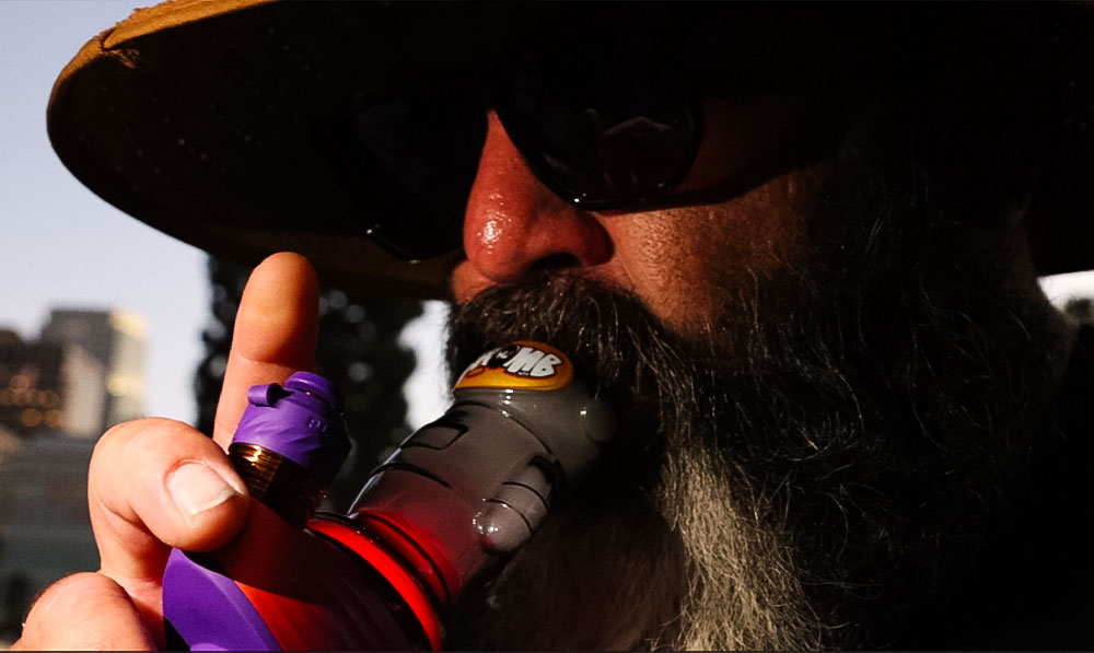 man with beard using the Wulf X WCC Astro Peak Glass