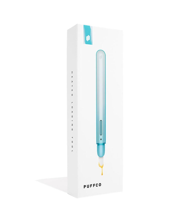 Puffco Limited Edition Glacier Hot Knife packaging on white background