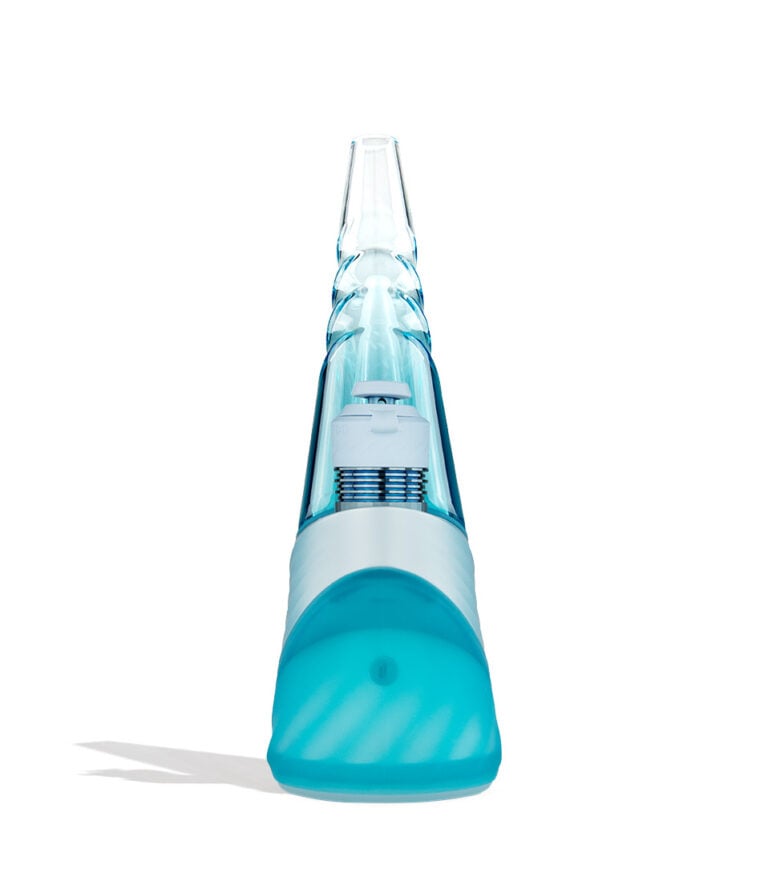Puffco Peak Pro Limited Edition Glacier Concentrate Vaporizer with 3DXL Atomizer front view on white background