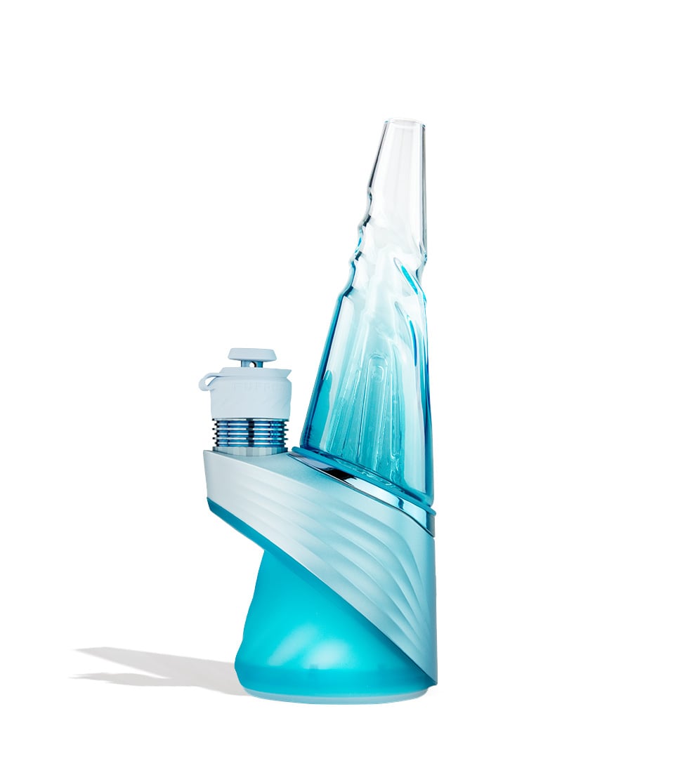 Puffco Peak Pro Limited Edition Glacier Concentrate Vaporizer with 3DXL Atomizer left view on white background