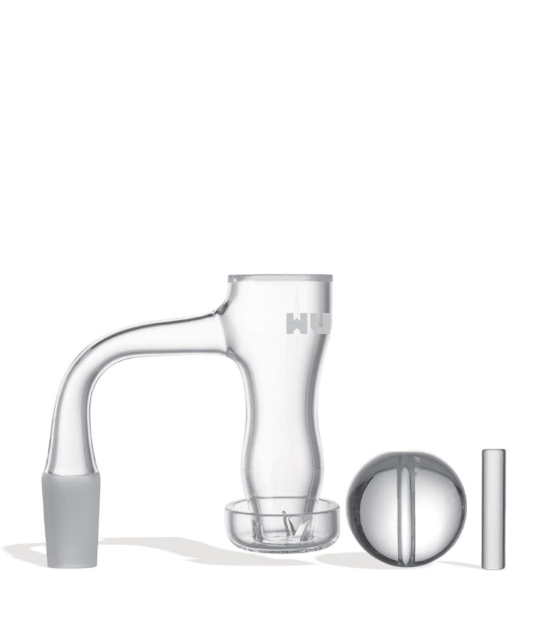 Wulf Mods Crank 14mm Quartz Banger apart on white background