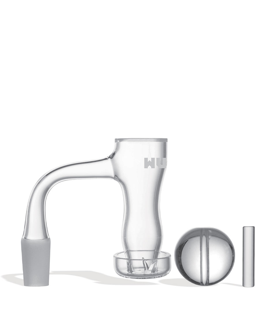 Wulf Mods Crank 14mm Quartz Banger apart on white background