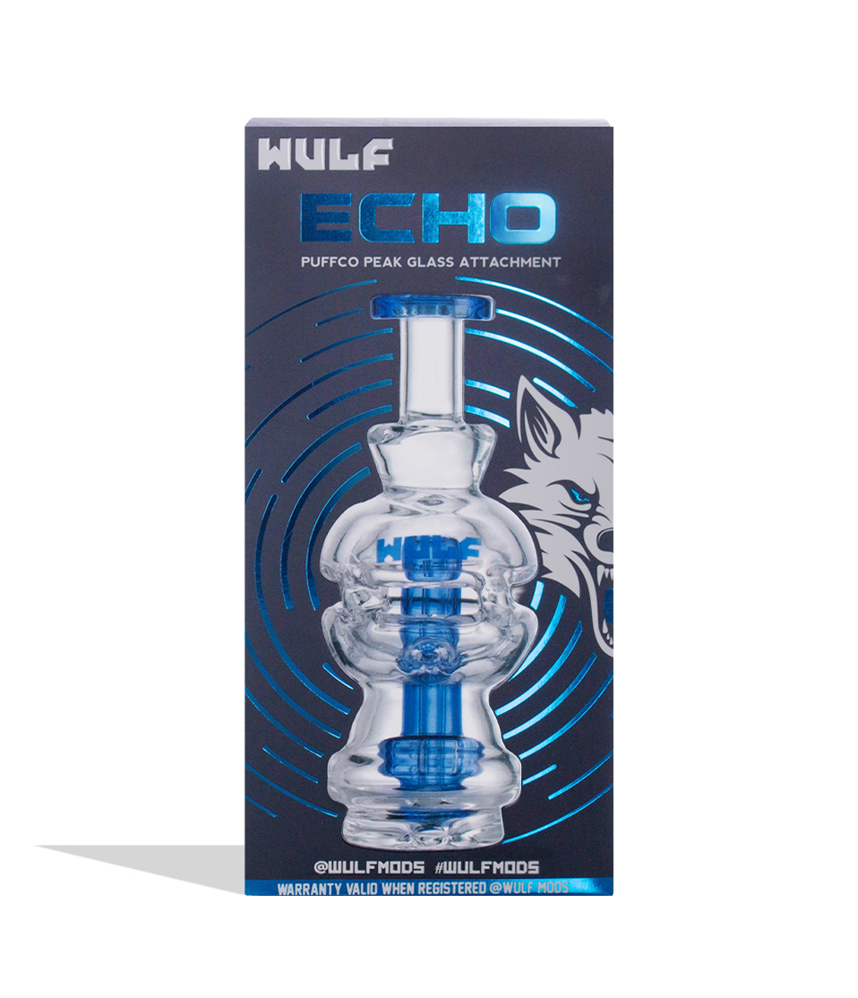 Blue Wulf Mods Echo Puffco Peak Top packaging front view on white background