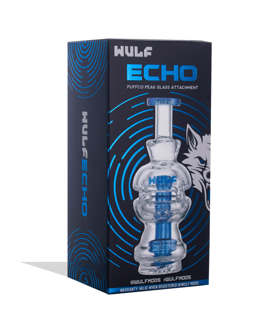 Blue Wulf Mods Echo Puffco Peak Top packaging side view on white background