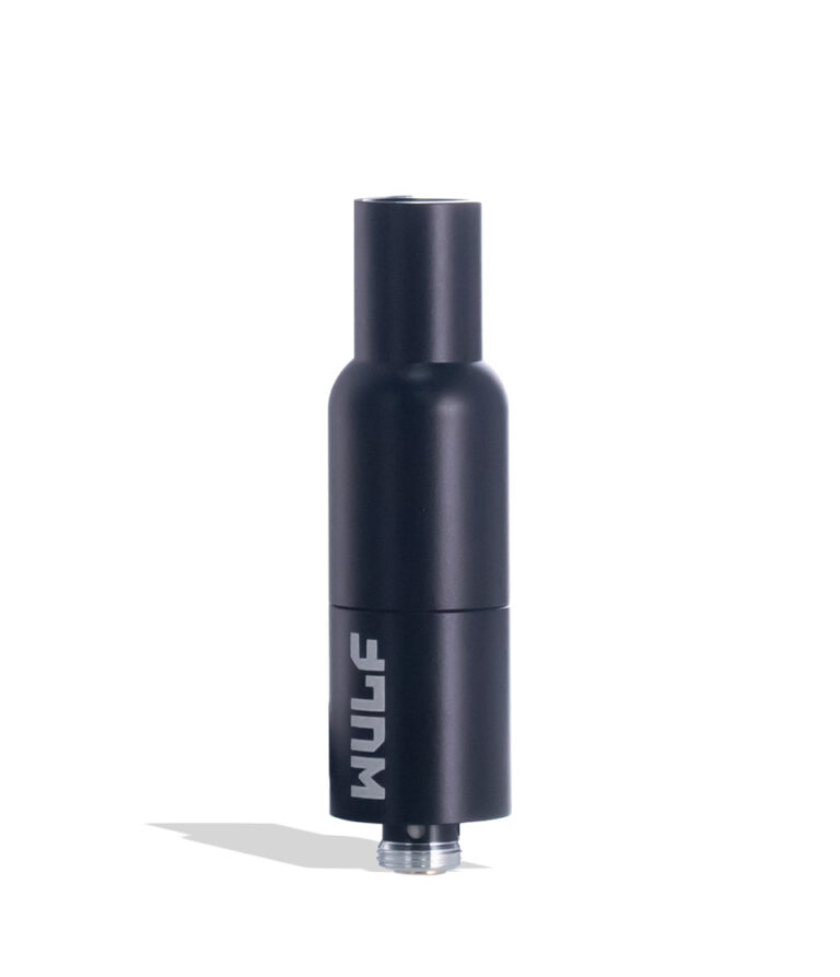 Black Wulf Mods Quartz Coil Wax Cartridge front view on white background