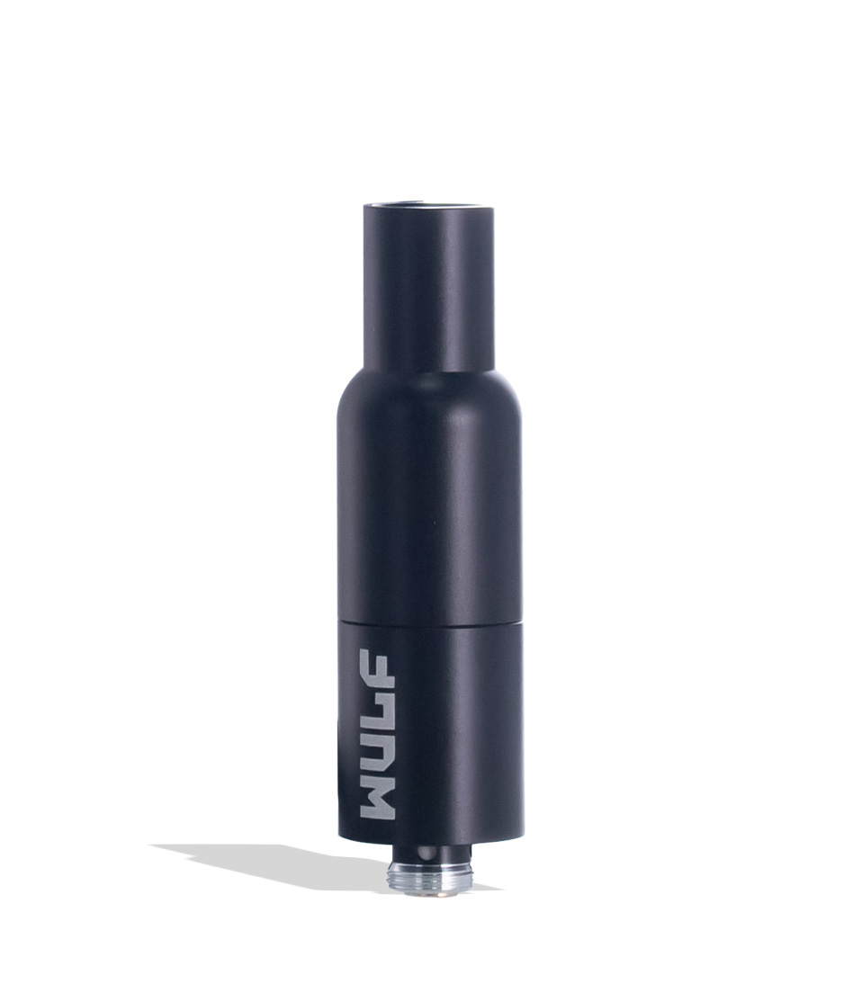 Black Wulf Mods Quartz Coil Wax Cartridge front view on white background