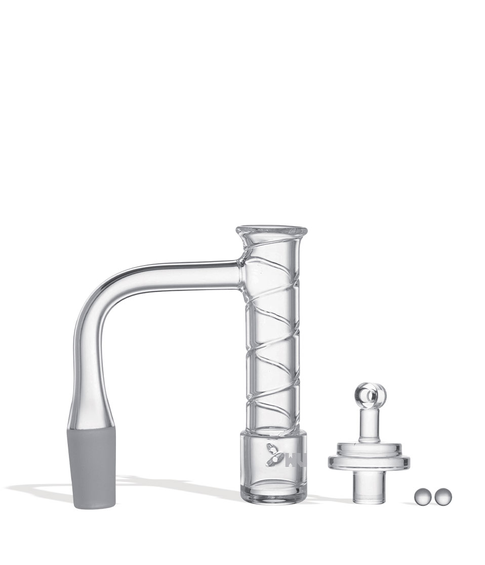 Wulf Mods Zipper 14mm Quartz Banger apart on white background